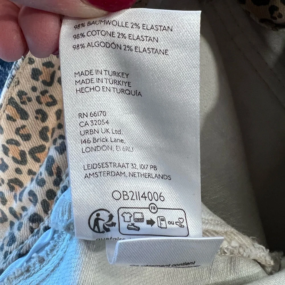 Pilcro Beige Leopard Print Straight Leg Pants - Picture 13 of 13